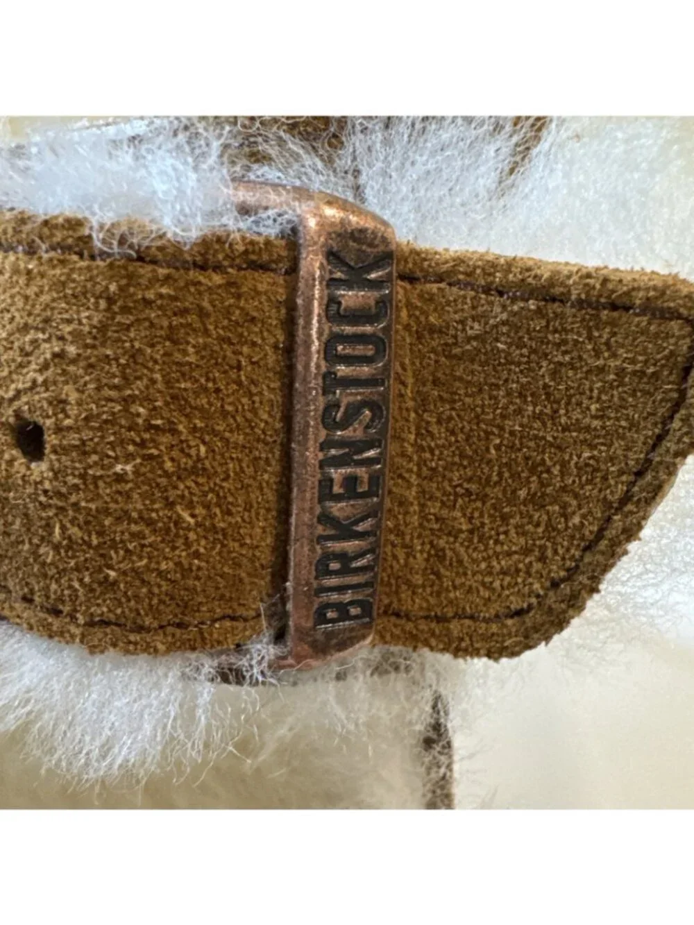Birkenstock Sandals Arizona Mink Youth Reg 33 US 2-2.5 Shearling Fur Excellent